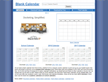 Tablet Screenshot of blankcalendar.org